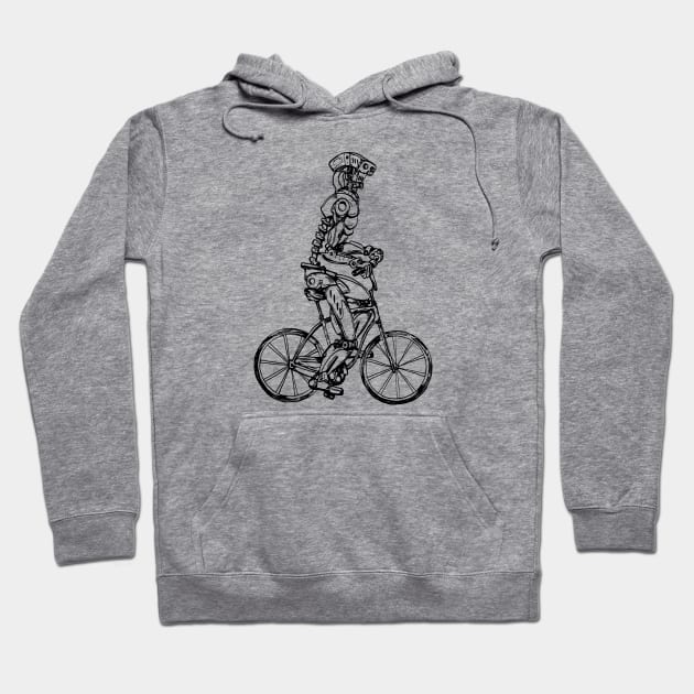 SEEMBO Robot Cycling Bicycle Bicycling Biker Biking Fun Bike Hoodie by SEEMBO